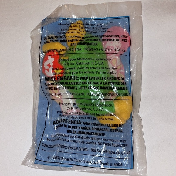 Teenie Beanie Babies Smoochy the Frog #3 McDonald’s 1999 Ty Inc Collect - Picture 4 of 5